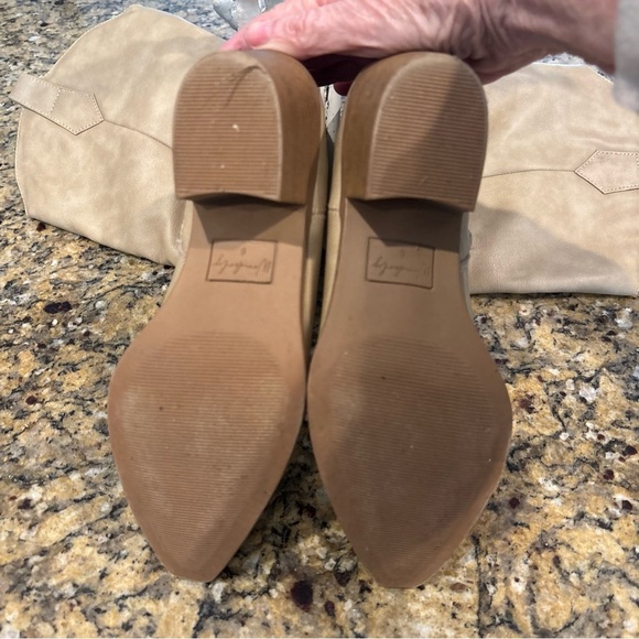 WONDERLY BOOTS SIZE 6 LN SIDE ZIPPER 2”HEEL MANMADE UPPER TAN SEE DESCRIPTION - Picture 10 of 12